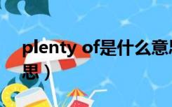 plenty of是什么意思（plenty of是什么意思）