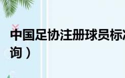 中国足协注册球员标准（中国足协注册球员查询）