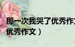 那一次我哭了优秀作文六年级（那一次我哭了优秀作文）