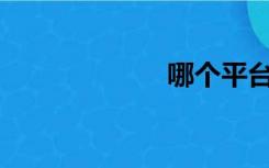 哪个平台比较好？