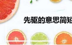 先驱的意思简短（先驱的意思）