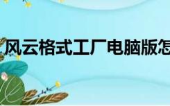 风云格式工厂电脑版怎么样（风云格式工厂）