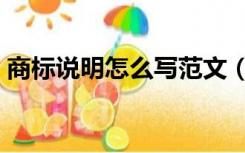 商标说明怎么写范文（商标说明怎么写范文）