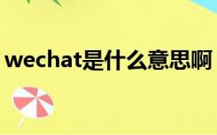 wechat是什么意思啊（wechat是什么意思）