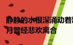 静静的水很深涌动着歌声三生风雨无阻一轮圆月曾经悲欢离合