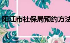 阳江市社保局预约方法（阳江市社保局官网）