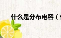 什么是分布电容（什么是分布式能源）