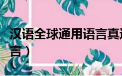 汉语全球通用语言真还是假（汉语全球通用语言）