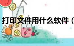 打印文件用什么软件（打印文件用什么软件）