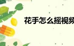 花手怎么摇视频（花手怎么摇）