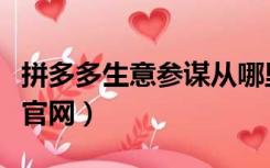 拼多多生意参谋从哪里进入（拼多多生意参谋官网）