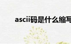 ascii码是什么缩写（ascii码是什么）