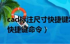 cad标注尺寸快捷键怎么设置（cad标注尺寸快捷键命令）