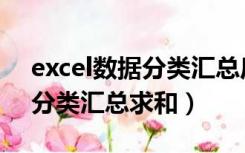 excel数据分类汇总后复制粘贴（excel数据分类汇总求和）