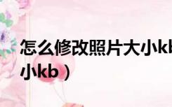 怎么修改照片大小kb手机（怎么修改照片大小kb）
