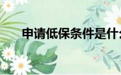申请低保条件是什么（申请低保条件）