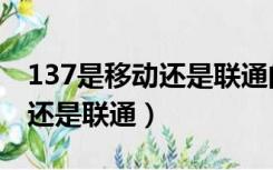 137是移动还是联通的手机号码（137是移动还是联通）