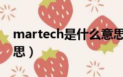 martech是什么意思呢（MarTech是什么意思）