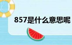 857是什么意思呢（857是什么意思）