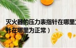 灭火器的压力表指针在哪里为正常图片（灭火器的压力表指针在哪里为正常）
