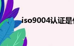 iso9004认证是什么（iso9004）