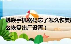 魅族手机密码忘了怎么恢复出厂设置（魅族手机密码忘了怎么恢复出厂设置）