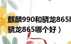 麒麟990和骁龙865哪个手机好（麒麟990和骁龙865哪个好）