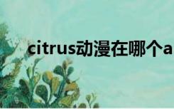 citrus动漫在哪个app有（citrus动漫）