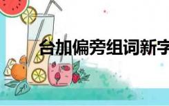台加偏旁组词新字（台加偏旁组词）