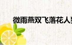 微雨燕双飞落花人独立（微雨燕双飞）