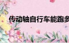 传动轴自行车能跑多快（传动轴自行车）