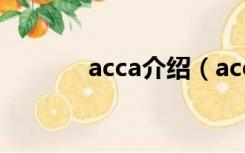 acca介绍（acca是什么意思）