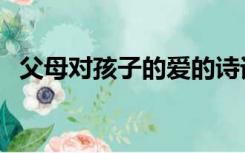 父母对孩子的爱的诗词（父母对孩子的爱）