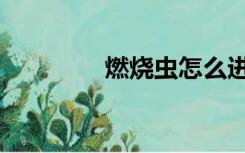 燃烧虫怎么进化（燃烧虫）