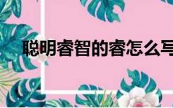 聪明睿智的睿怎么写（睿智的睿怎么写）