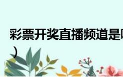 彩票开奖直播频道是哪个（彩票开奖直播频道）