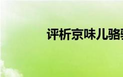 评析京味儿骆驼祥子（评析）