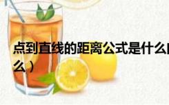 点到直线的距离公式是什么向量（点到直线的距离公式是什么）