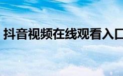 抖音视频在线观看入口（穴留玉狂在线观看）