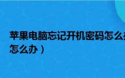 苹果电脑忘记开机密码怎么办图解（苹果电脑忘记开机密码怎么办）