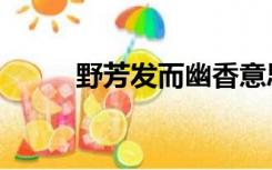 野芳发而幽香意思（野芳发而幽）