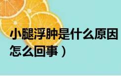 小腿浮肿是什么原因（小腿浮肿一按一个坑是怎么回事）