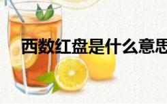 西数红盘是什么意思（红盘是什么意思）