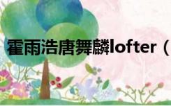 霍雨浩唐舞麟lofter（霍雨浩和唐舞麟肉梗）