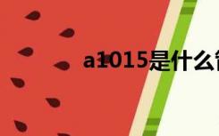 a1015是什么管子（a1015）