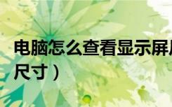 电脑怎么查看显示屏尺寸（怎么看电脑显示屏尺寸）