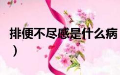 排便不尽感是什么病（排便不尽感是怎么回事）