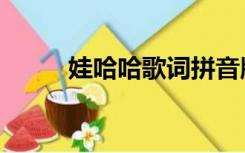 娃哈哈歌词拼音版（娃哈哈歌词）
