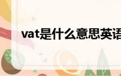 vat是什么意思英语（vat是什么意思）