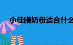 小佳膳奶粉适合什么样的孩子（小佳膳）